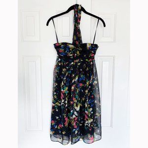 The Limited | Strapless black floral dress